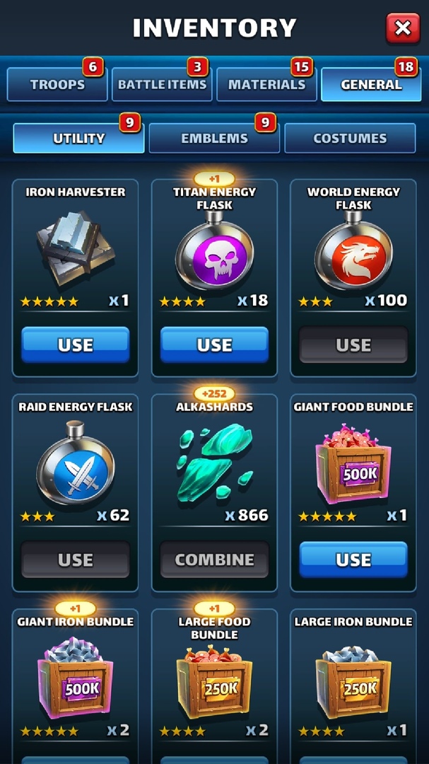 Оцените аккаунт Empires and Puzzles